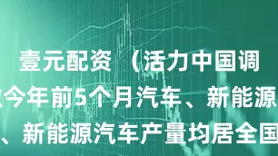 壹元配资 （活力中国调研行）安徽今年前5个月汽车、新能源汽车产量均居全国第一