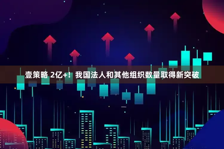 壹策略 2亿+！我国法人和其他组织数量取得新突破